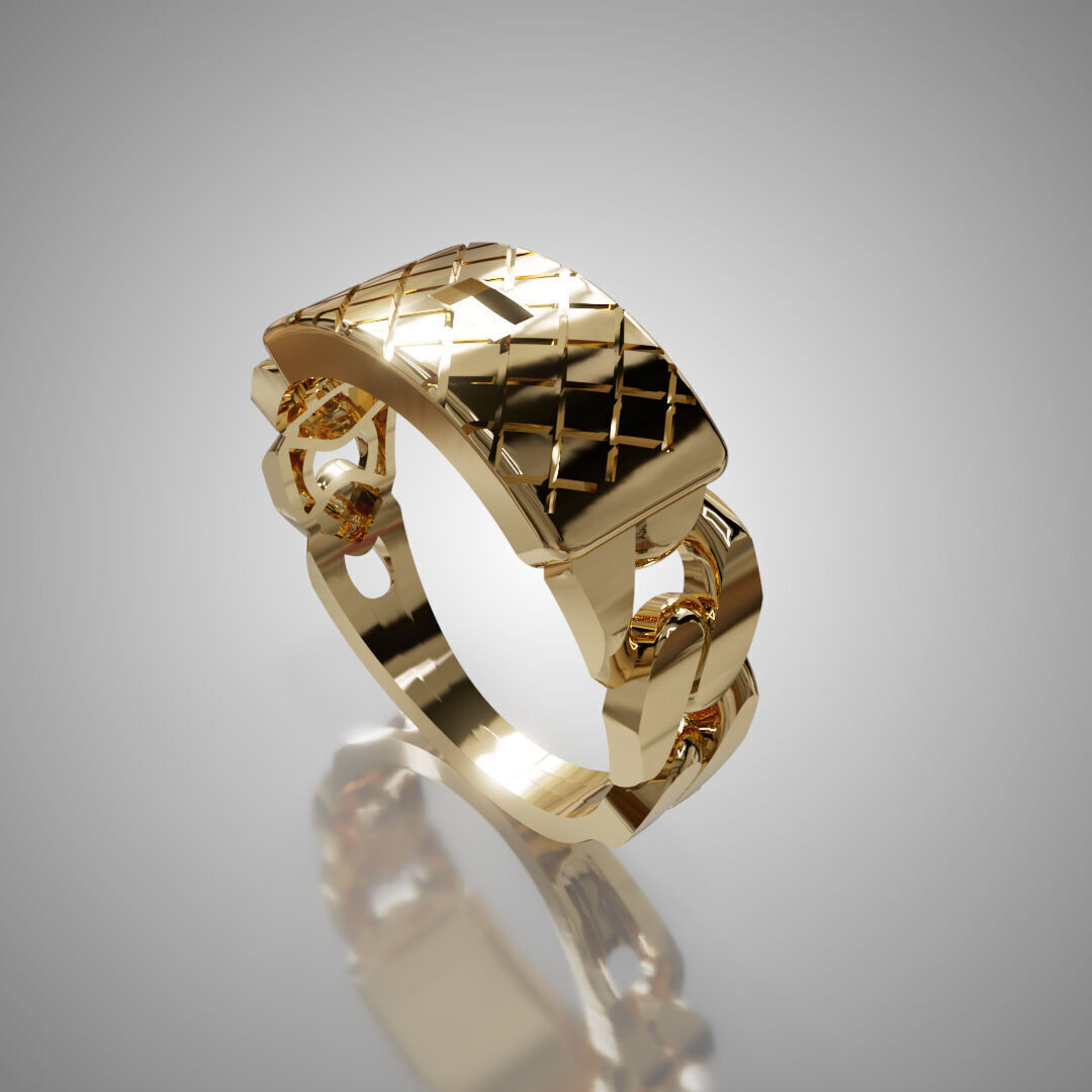 Anillo monaco 3D print model_2
