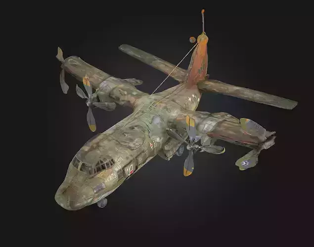 Rustic Cargo Plane  Weathered Wings of a Bygone Era