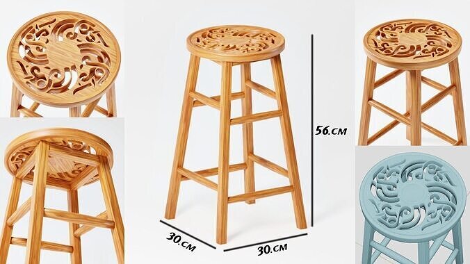 Interior Furniture Stool  3D model