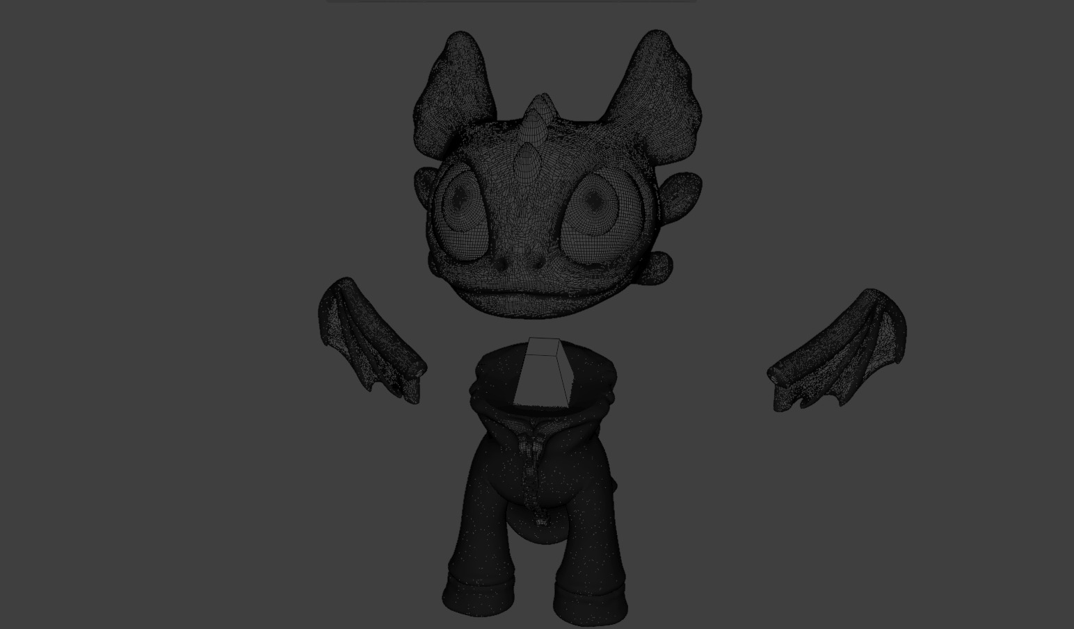 3d Pintable toothless 3D print model_11