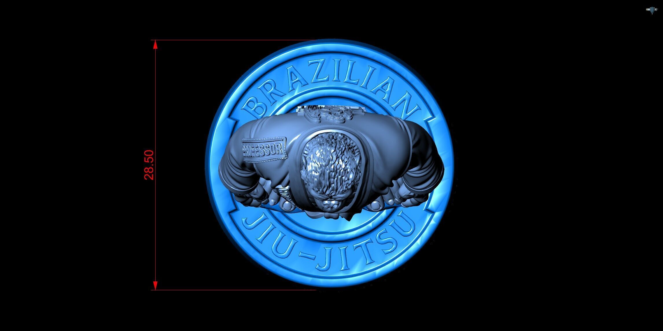 Gorilla Jiu-Jitsu Fighter BJJ Miniature Statue for 3D Printing 3D print model_12