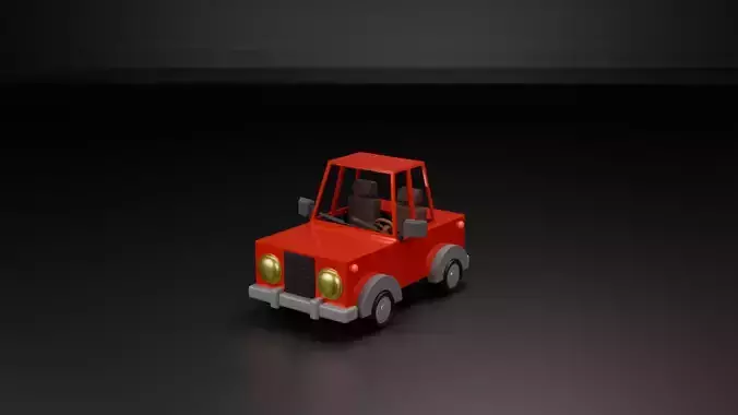 Low Poly Cartoon Car