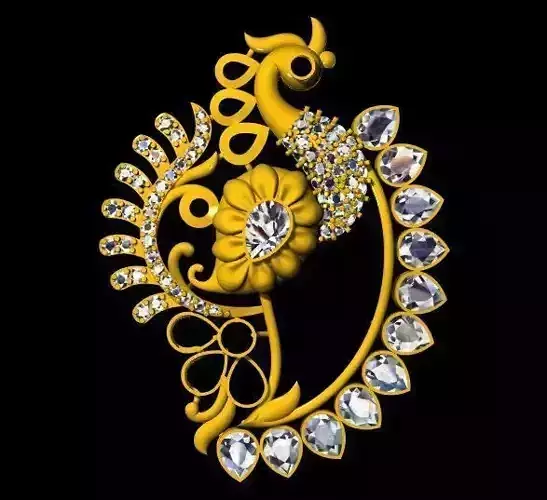 peacock pendant 3dm file