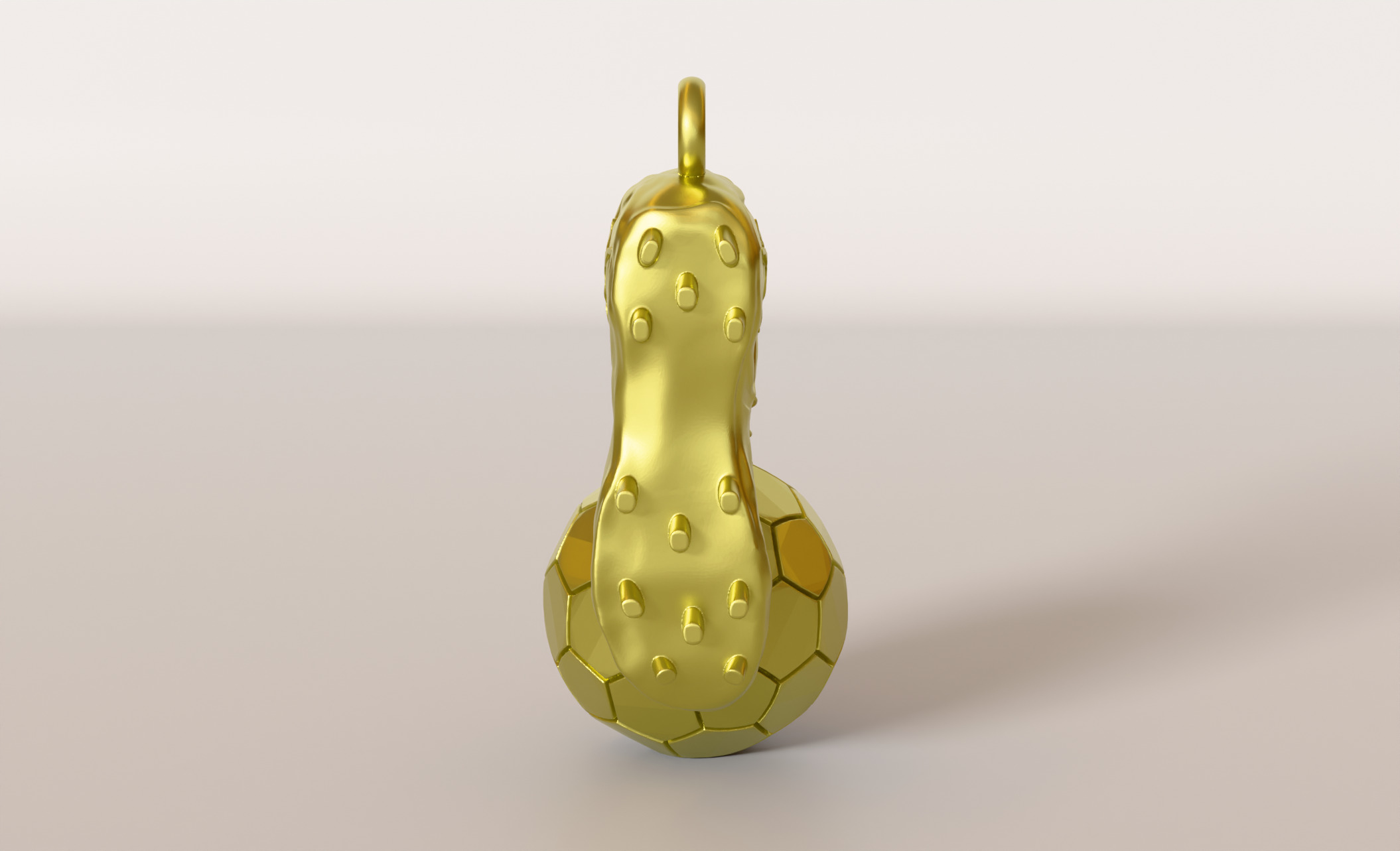 Football Boot and Ball Pendant Necklace  3D Print Model 3D print model_1