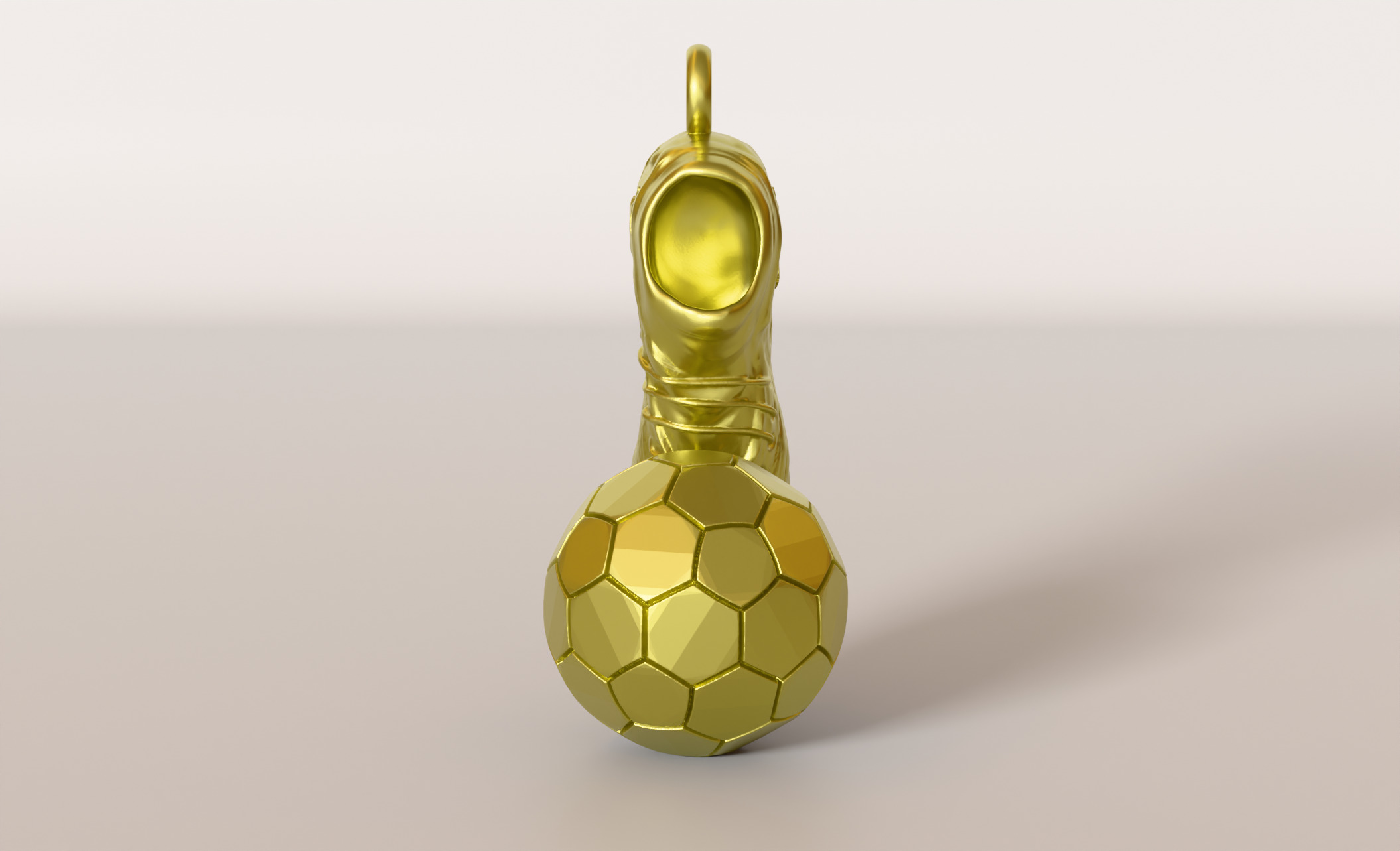 Football Boot and Ball Pendant Necklace  3D Print Model 3D print model_3