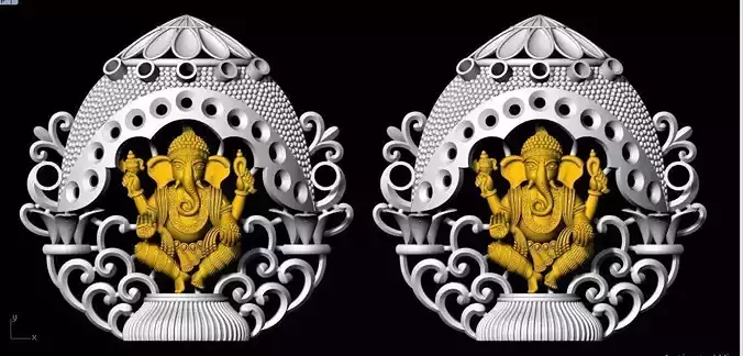 ganesh earrings 3dm file