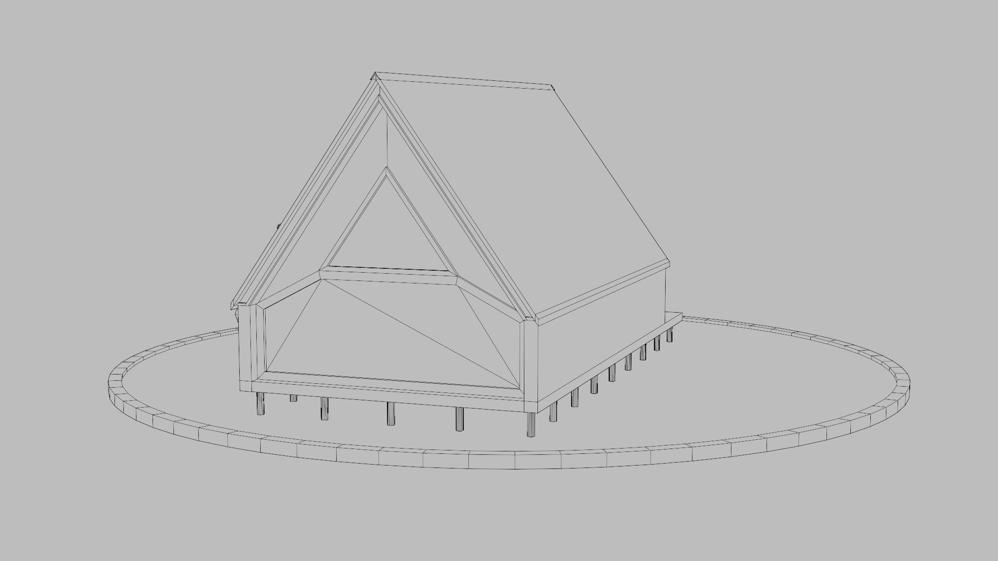 Low-Poly Forest house Low-poly 3D model_5