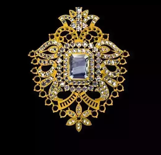 diamond necklace pendant 3dm file