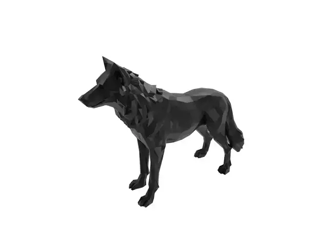 Wolf Animal Low Poly