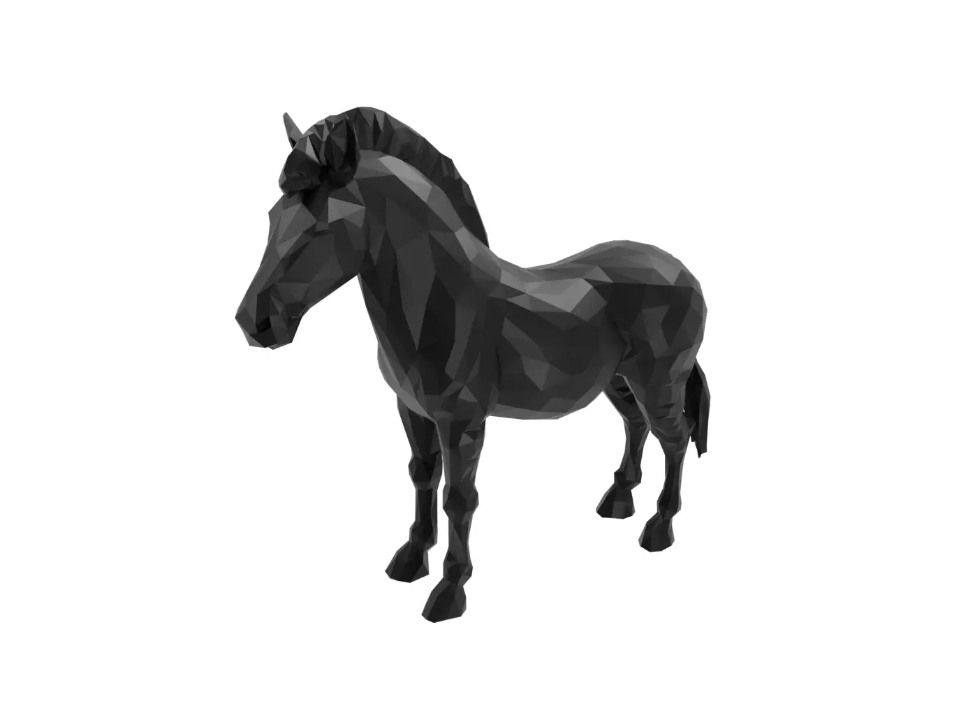 Zebra Animal Low Poly 3D print model_0