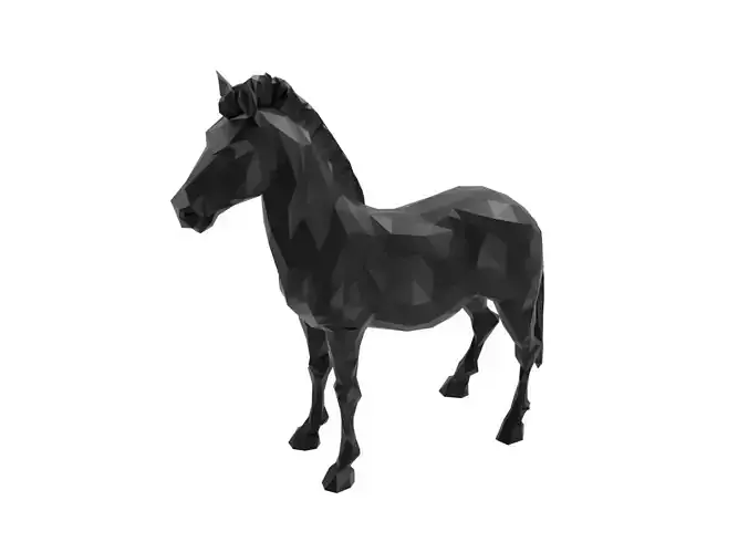Zebra Animal Low Poly