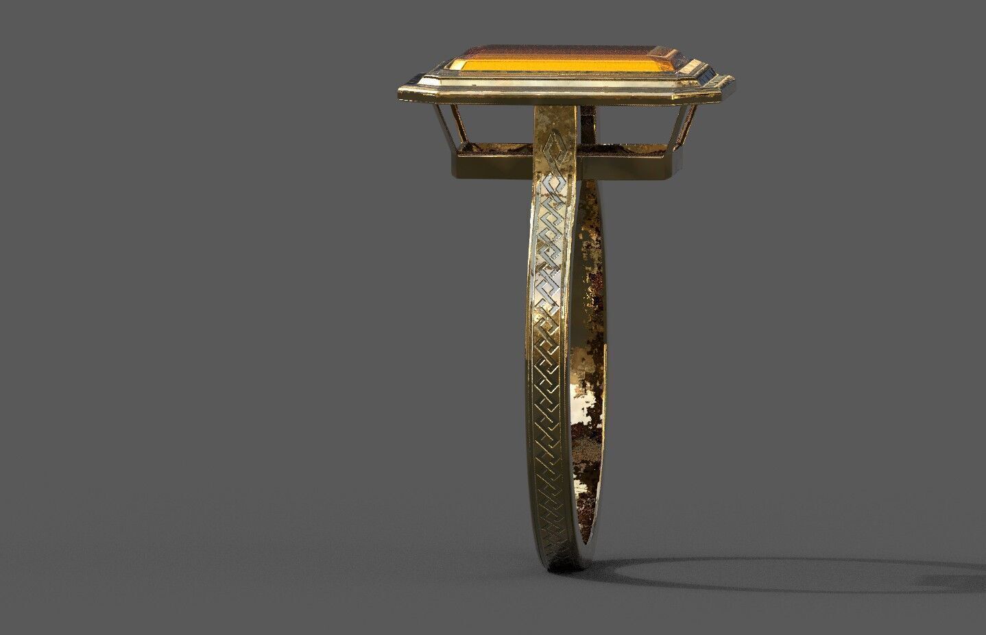 High-Quality 3D Ring Model Low-poly 3D model_3