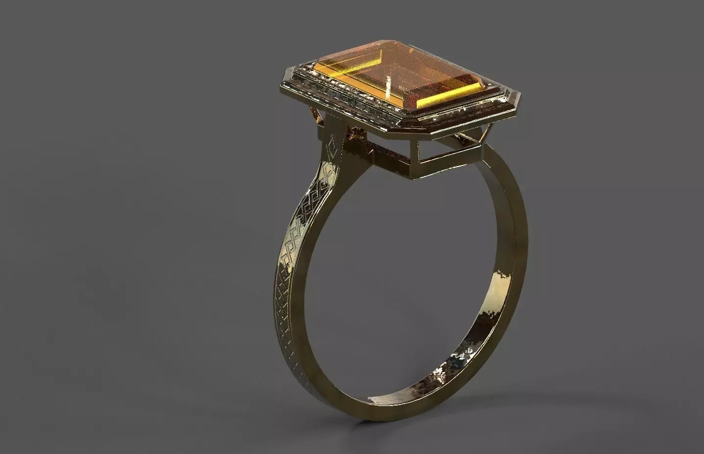 High-Quality 3D Ring Model Low-poly 3D model_0