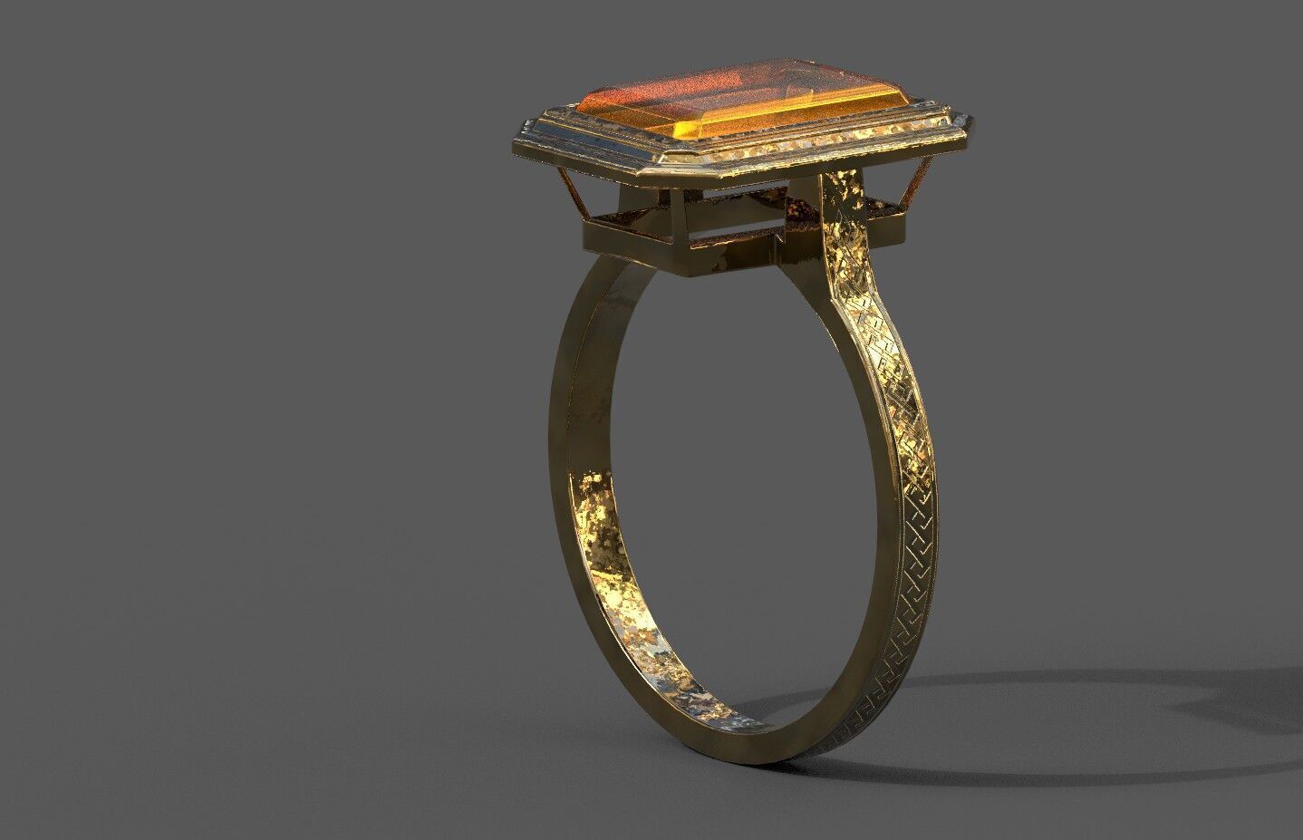 High-Quality 3D Ring Model Low-poly 3D model_2