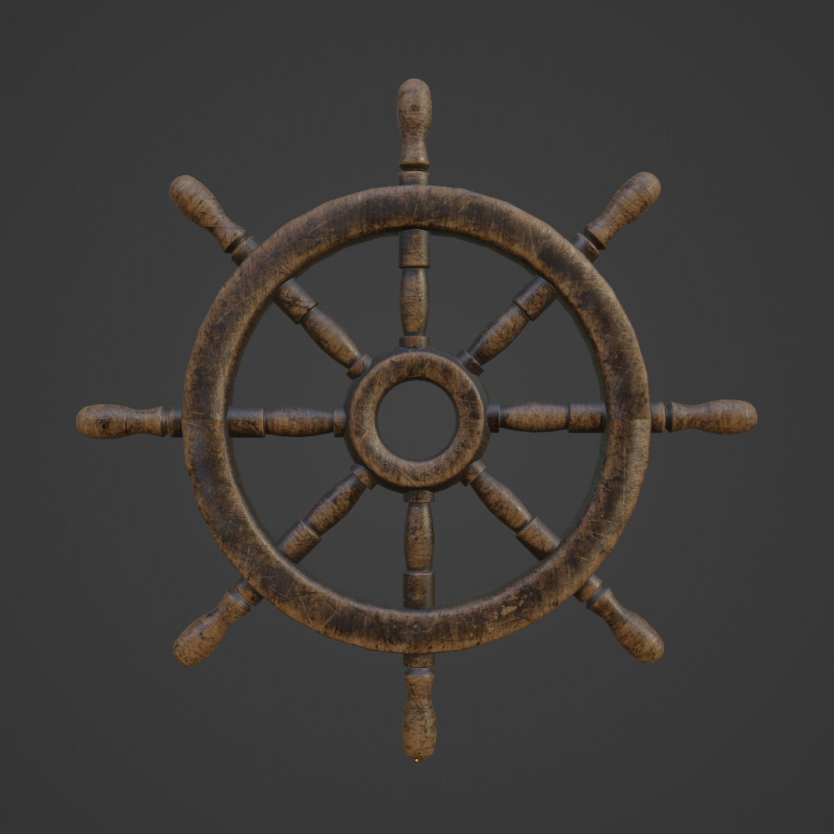 Vessel Wheel 06 Low-poly 3D model_6