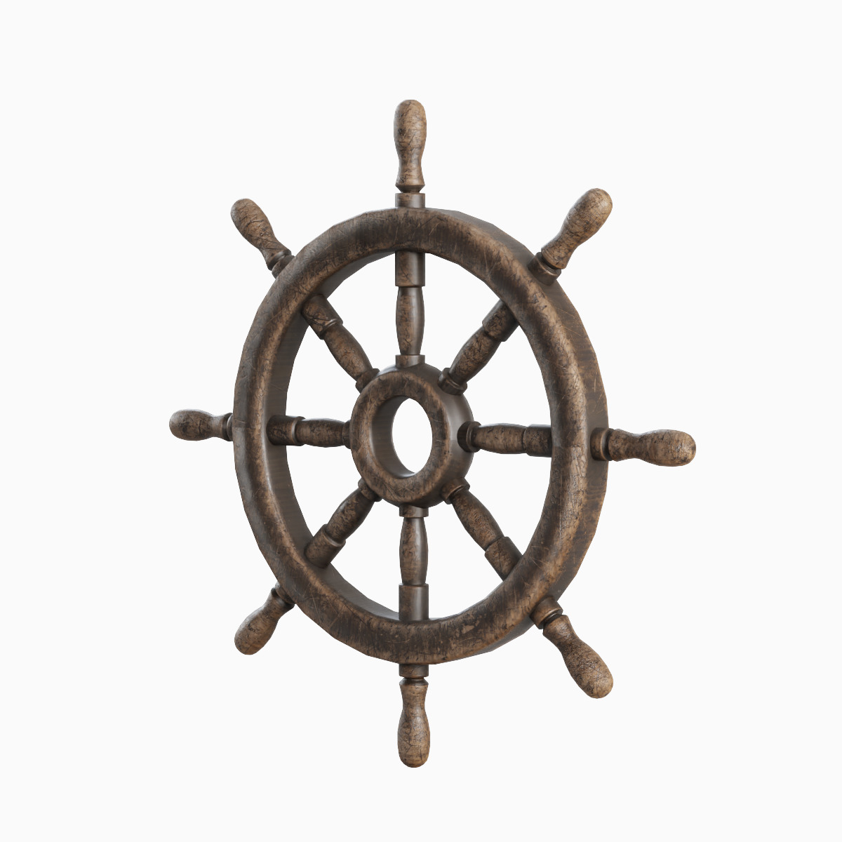 Vessel Wheel 06 Low-poly 3D model_1