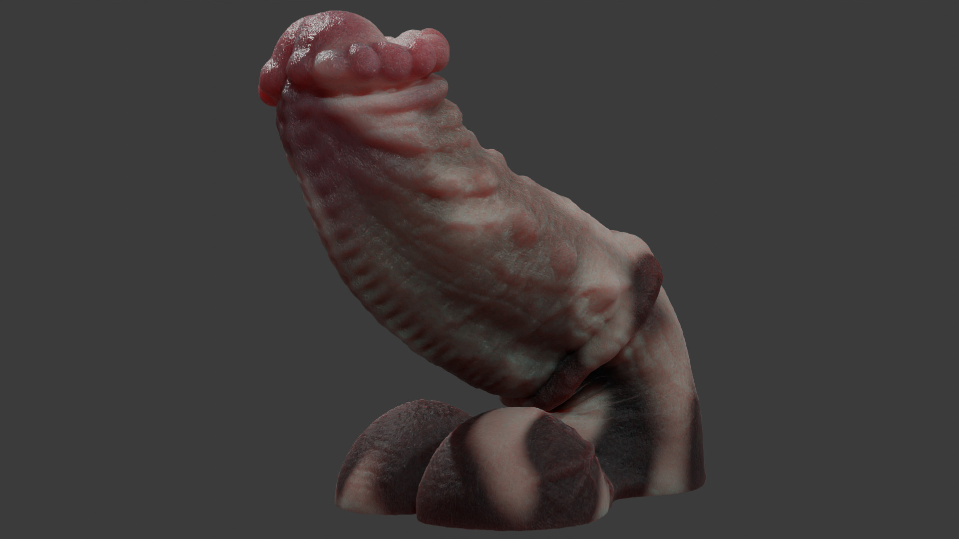 Minotaur Penis Rigged Lowpoly and Highpoly Low-poly 3D model_6