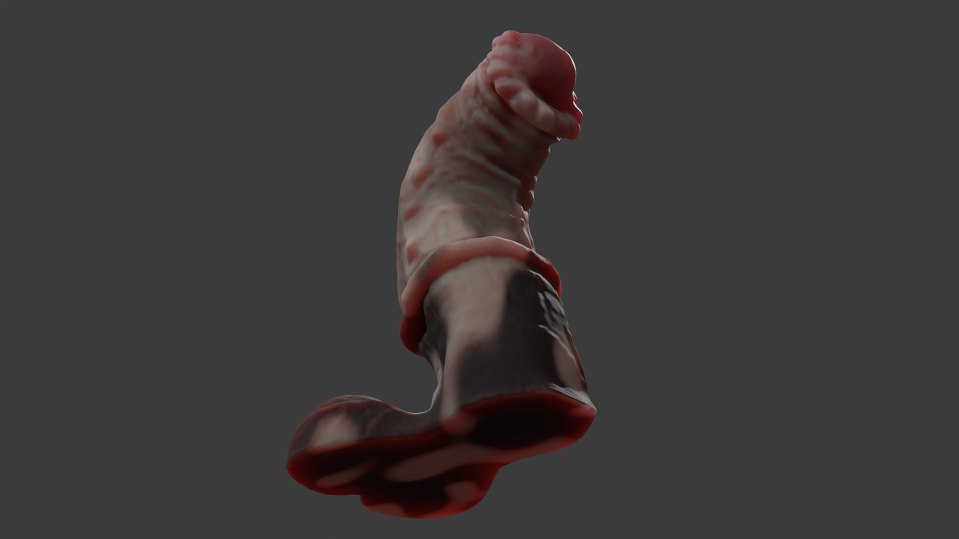 Minotaur Penis Rigged Lowpoly and Highpoly Low-poly 3D model_10