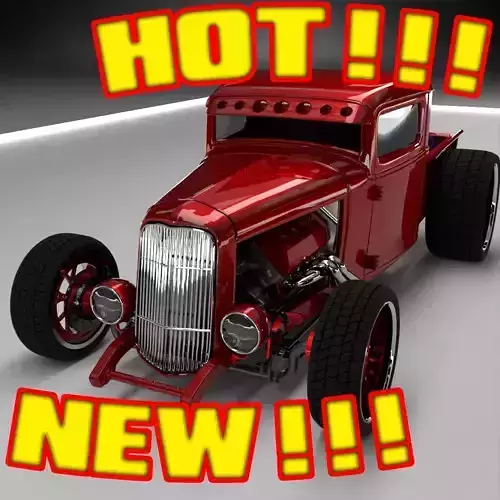 32 Classic Hot Rod Pickup 3D print model