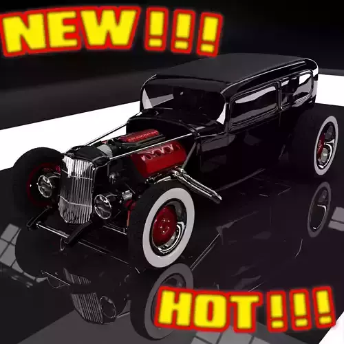 32 Classic Hot Rod Sedan 3D print model