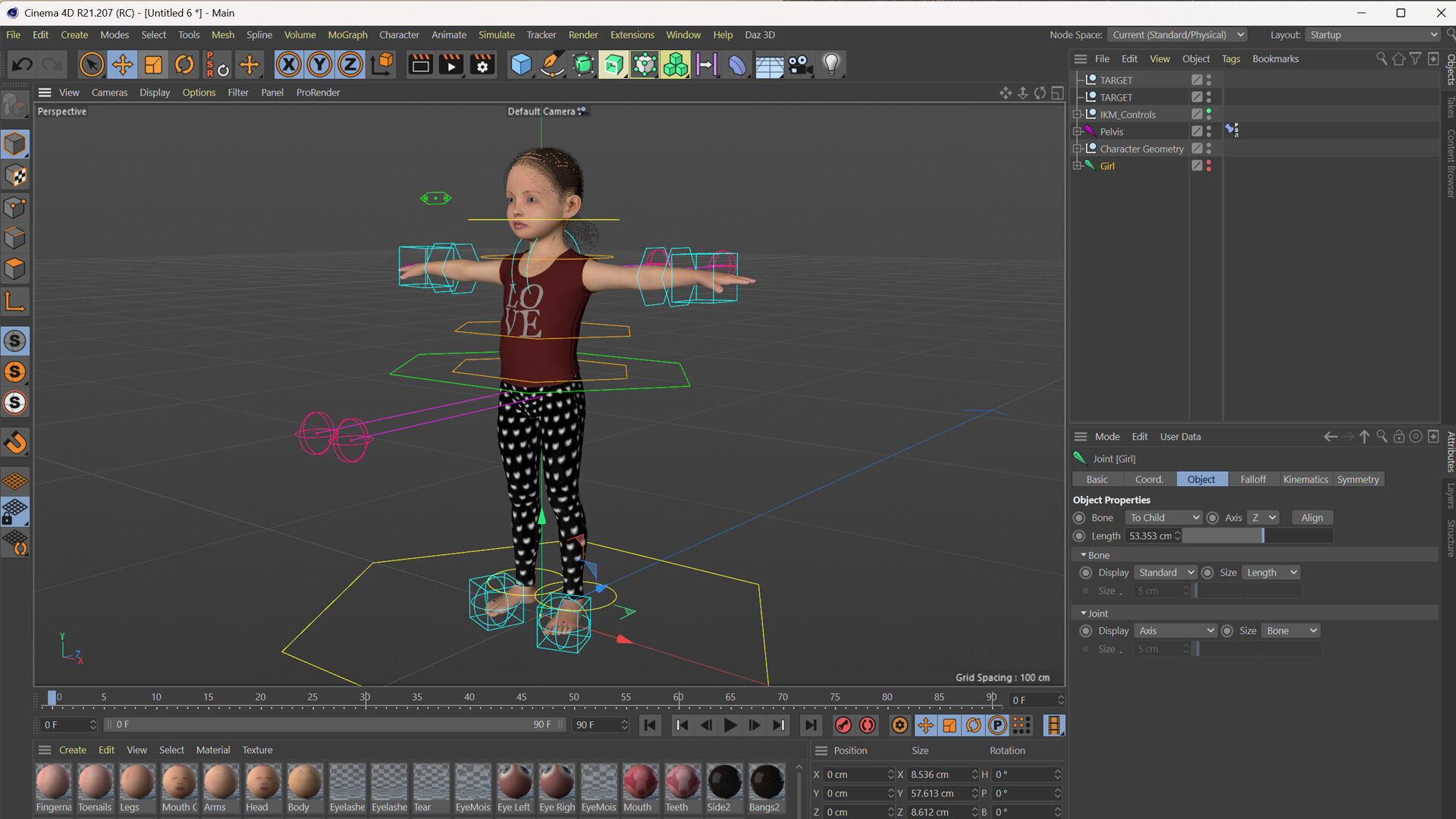 Realistic 3D Girl Child Character Rigged 3D model_38