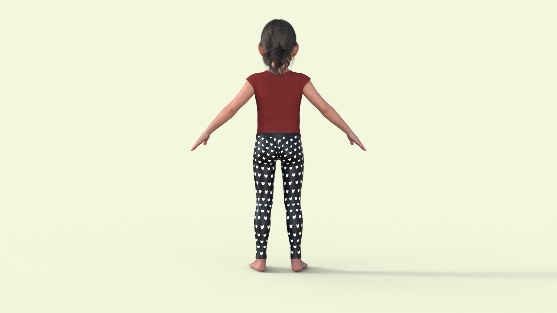 Realistic 3D Girl Child Character Rigged 3D model_31