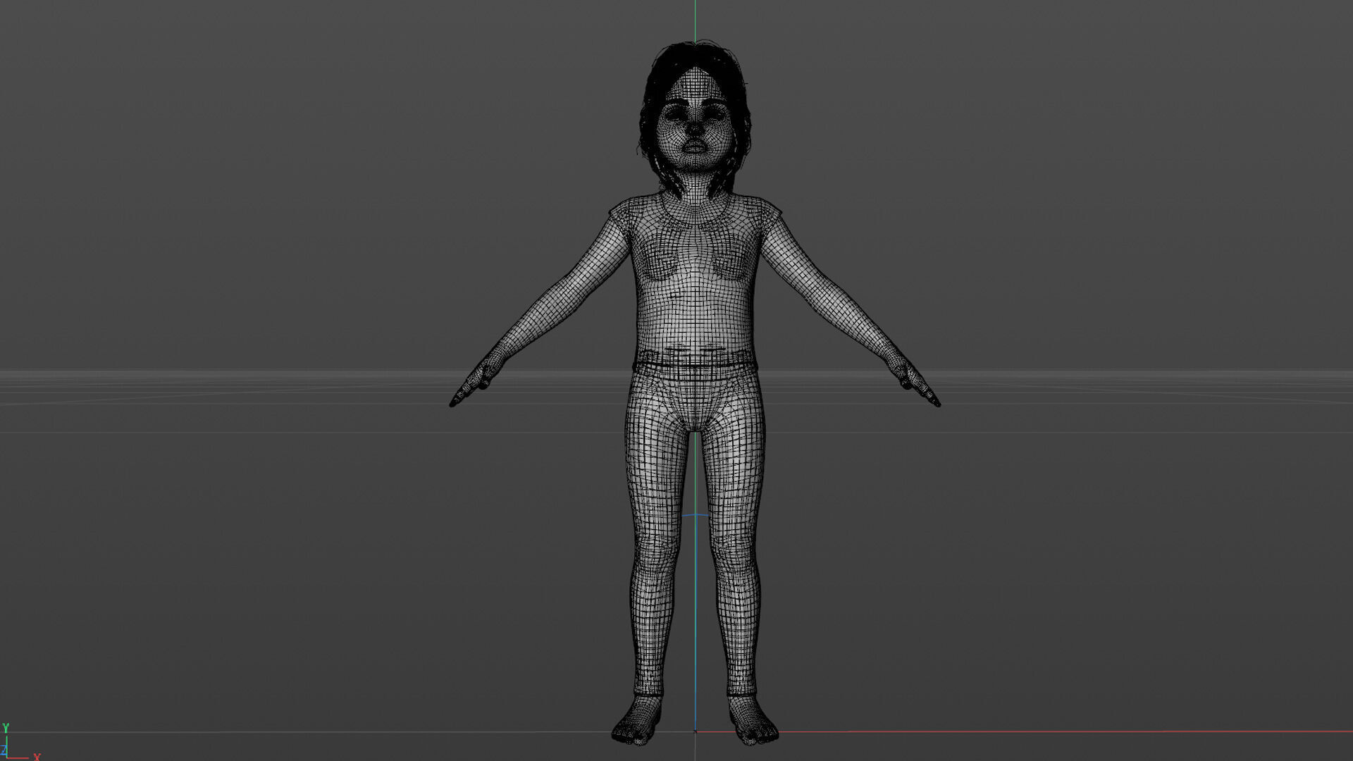 Realistic 3D Girl Child Character Rigged 3D model_37