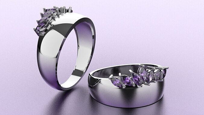 marquise ring 3D print model