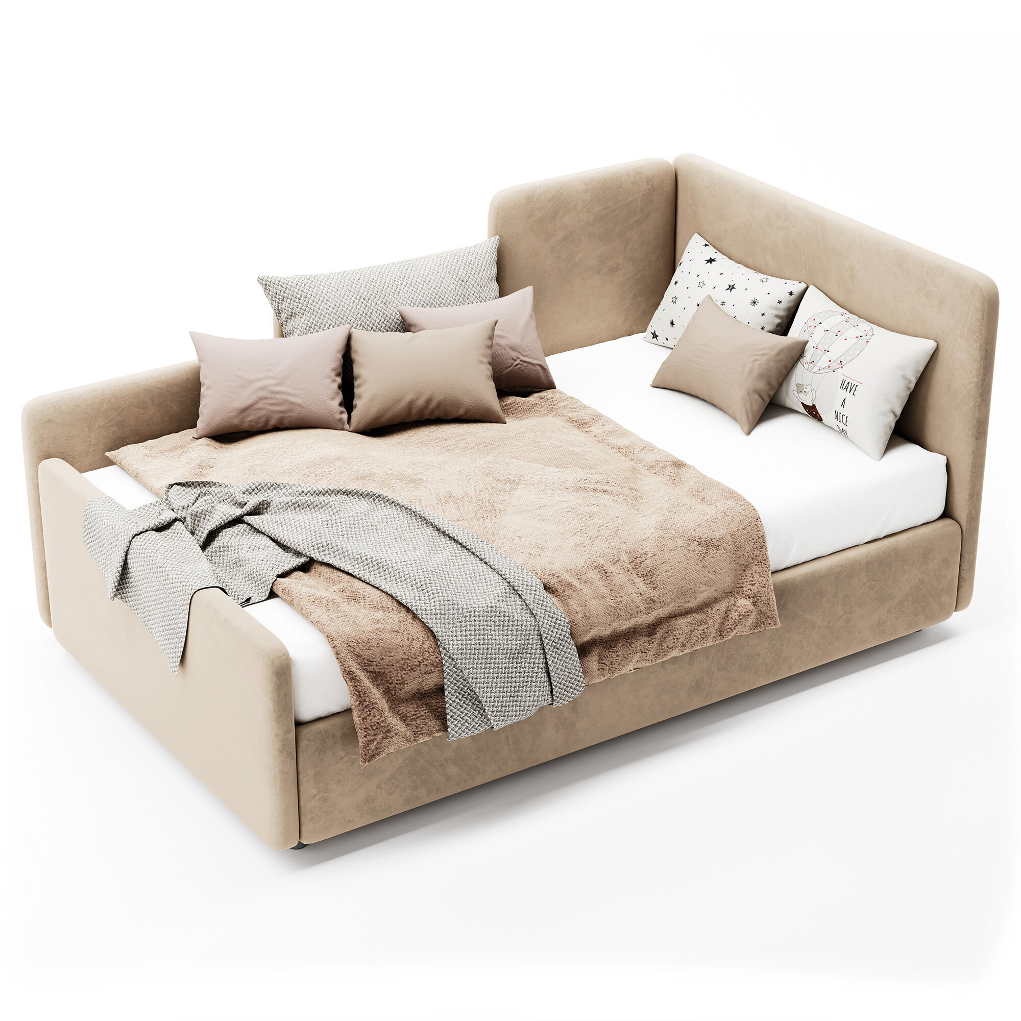 Alice Corner Bed 3D model_3