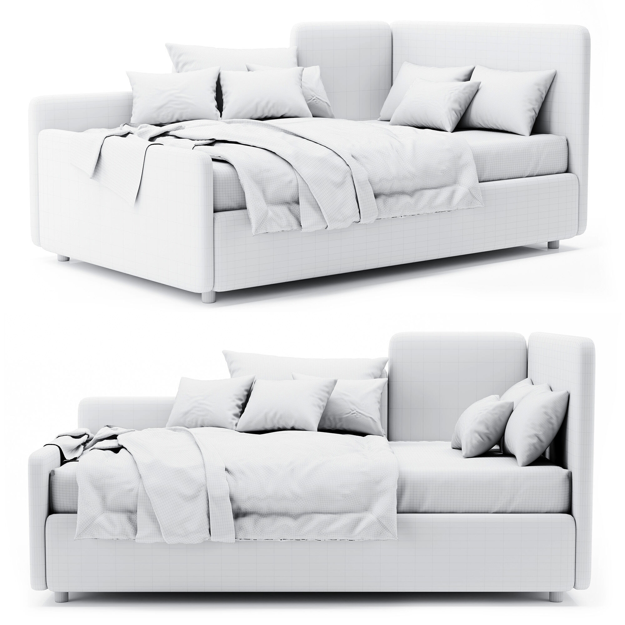 Alice Corner Bed 3D model_4