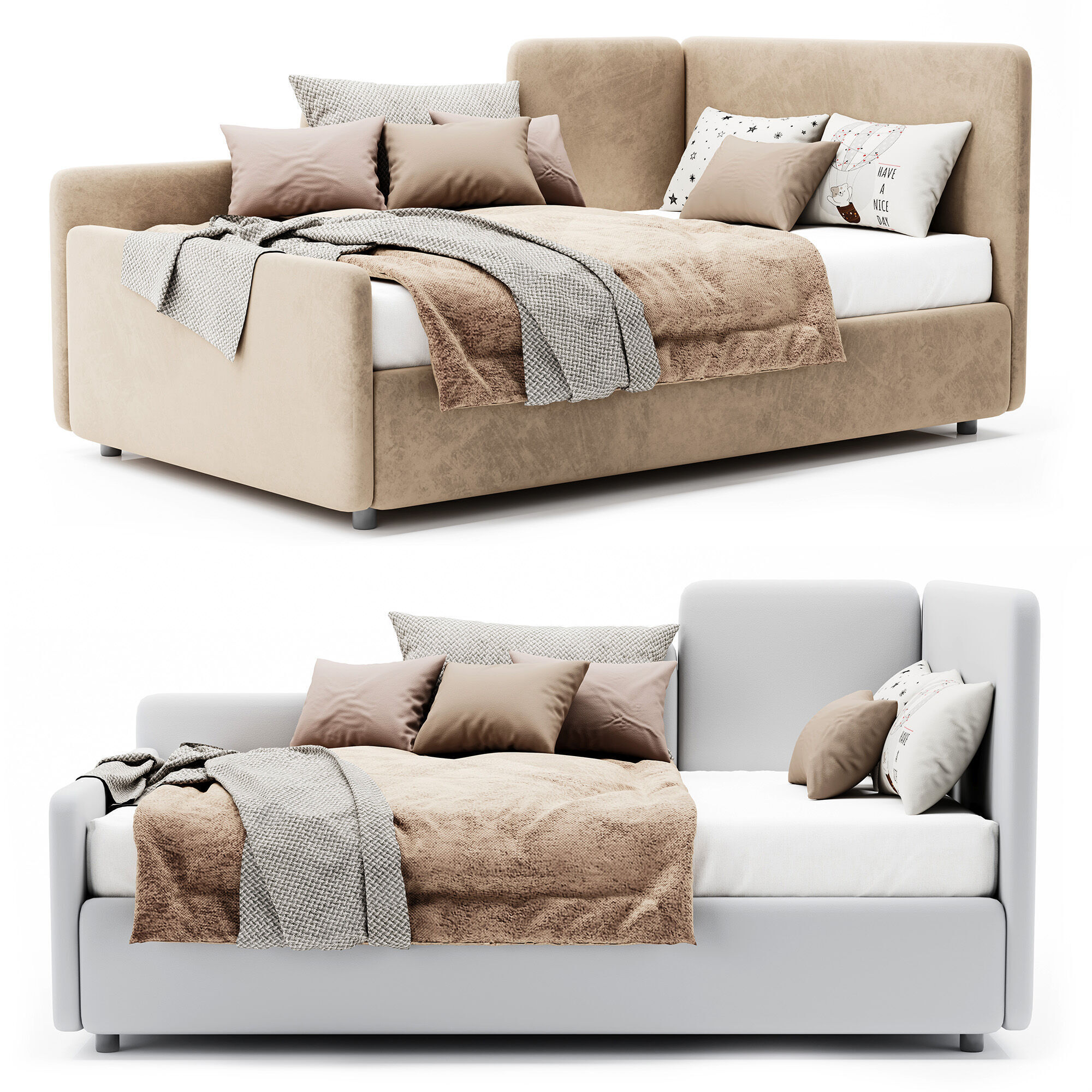 Alice Corner Bed 3D model_1