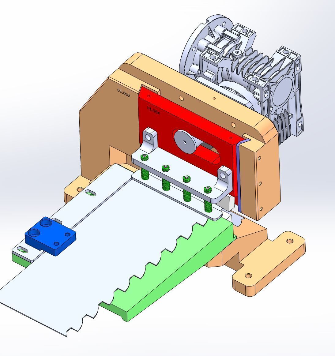Industrial Saw Blade Cutting Trimming Machine Guillotine Type  3D model_2