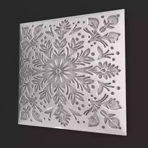 Sqaure Floral NIM 96 Wall Panel