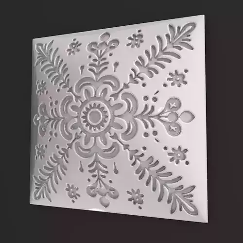 Sqaure Floral NIM 91 Wall Panel