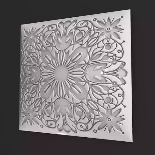 Sqaure Floral NIM 90 Wall Panel