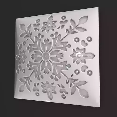 Sqaure Floral NIM 86 Wall Panel