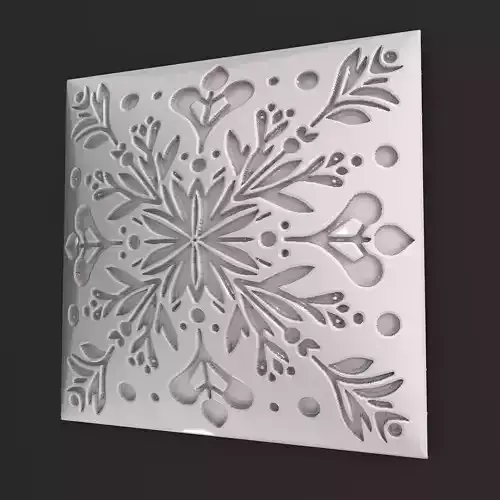 Sqaure Floral NIM 84 Wall Panel