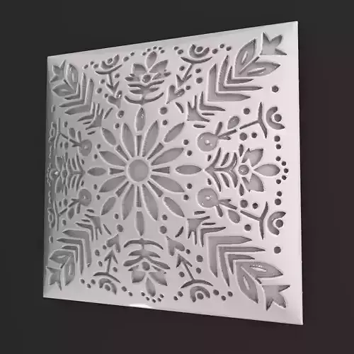 Sqaure Floral NIM 83 Wall Panel