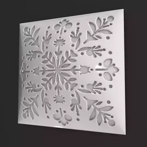 Sqaure Floral NIM 81 Wall Panel