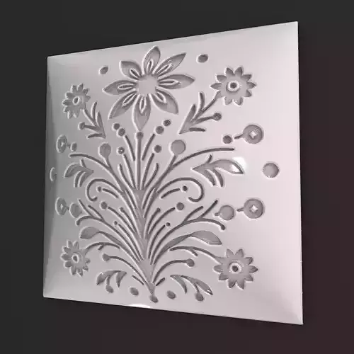 Sqaure Floral NIM 80 Wall Panel
