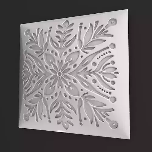 Sqaure Floral NIM 79  Wall Panel