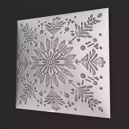 Sqaure Floral NIM 78  Wall Panel