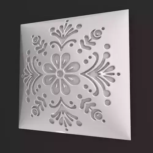 Sqaure Floral NIM 77  Wall Panel