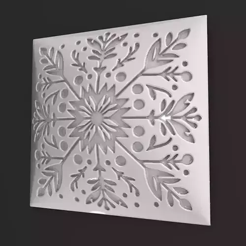 Sqaure Floral NIM 76  Wall Panel