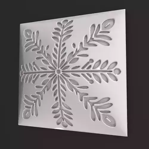 Sqaure Floral NIM 74  Wall Panel