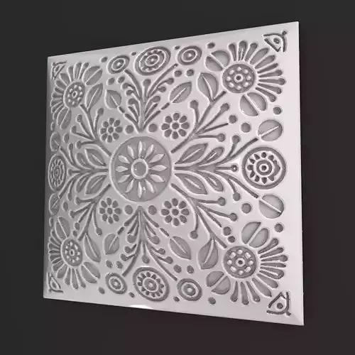 Sqaure Floral NIM 71 Wall Panel