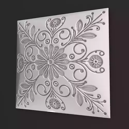 Sqaure Floral NIM 63 Wall Panel