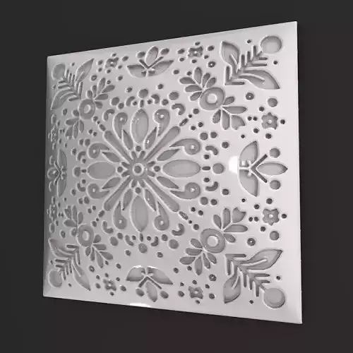 Sqaure Floral NIM 61 Wall Panel