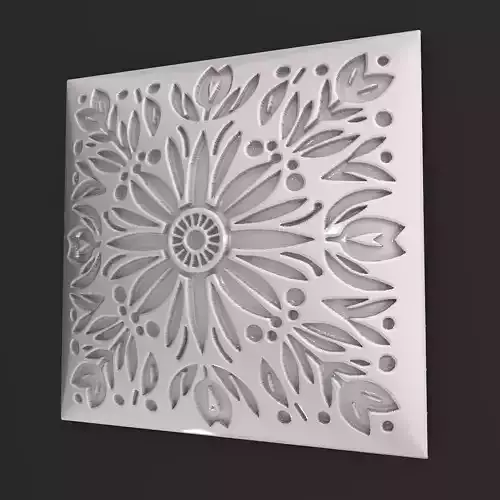 Sqaure Floral NIM 58 Wall Panel