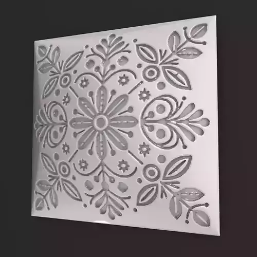 Sqaure Floral NIM 54 Wall Panel